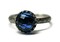 10mm Rose Cut Blue Tanzanite Hydrothermal Quartz 925 Antique Sterling Silver Ring by Salish Sea Inspirations product 1
